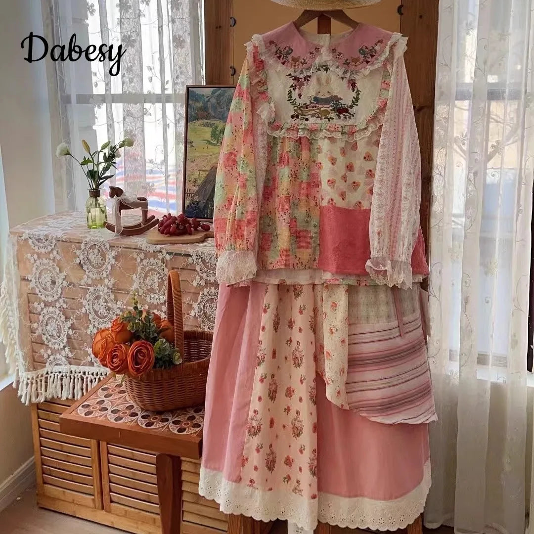Vintage Patchwork Lace Blouses