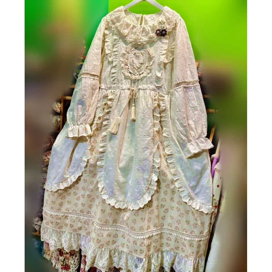 Shabby Chic White Evening Dress