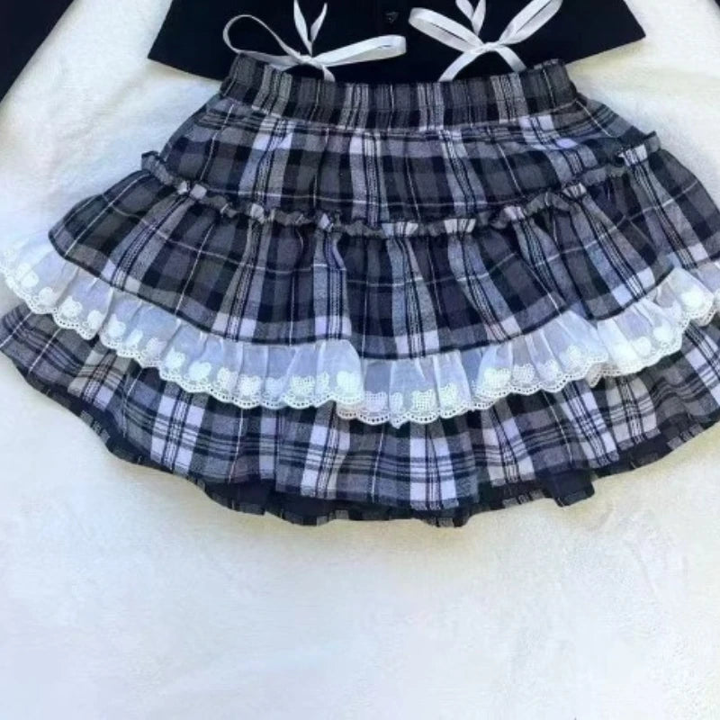 2-piece Bow Long Sleeve Suit Knit Outfit