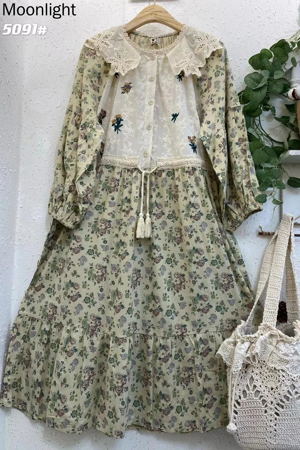 Vintage Flower Embroidered Dresses