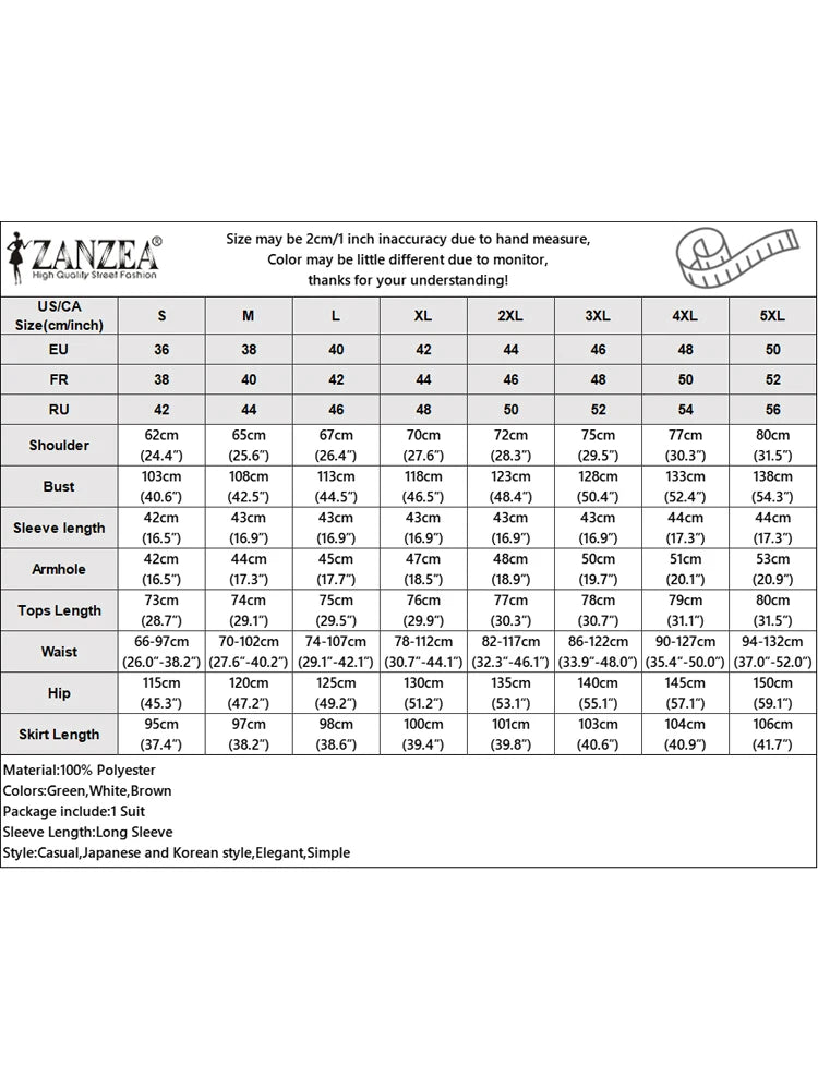 ZANZEA 2025 Autumn Long Dress Sets Women Tassel Blouse Skirts Fashion Long Sleeve Suits Casual Loose Printed Matching Sets