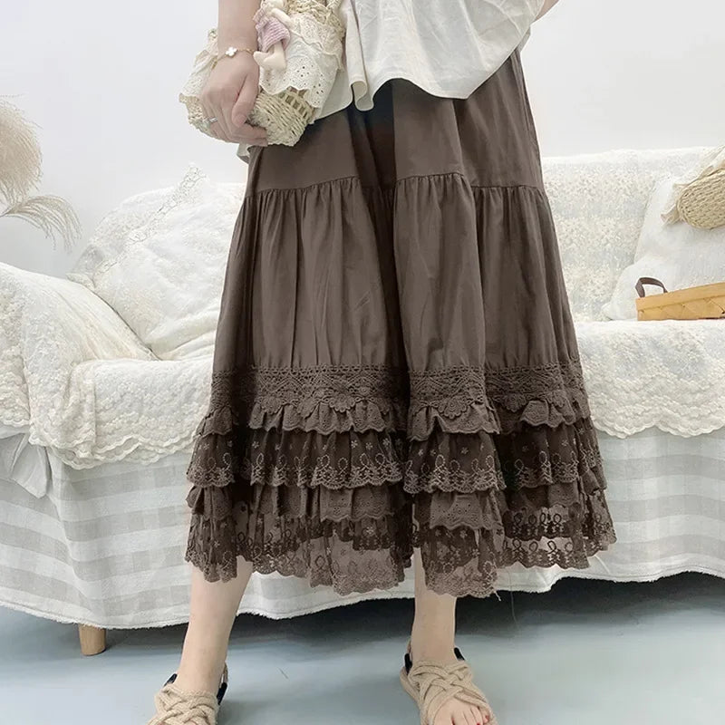 Lace Ruffled Skirt