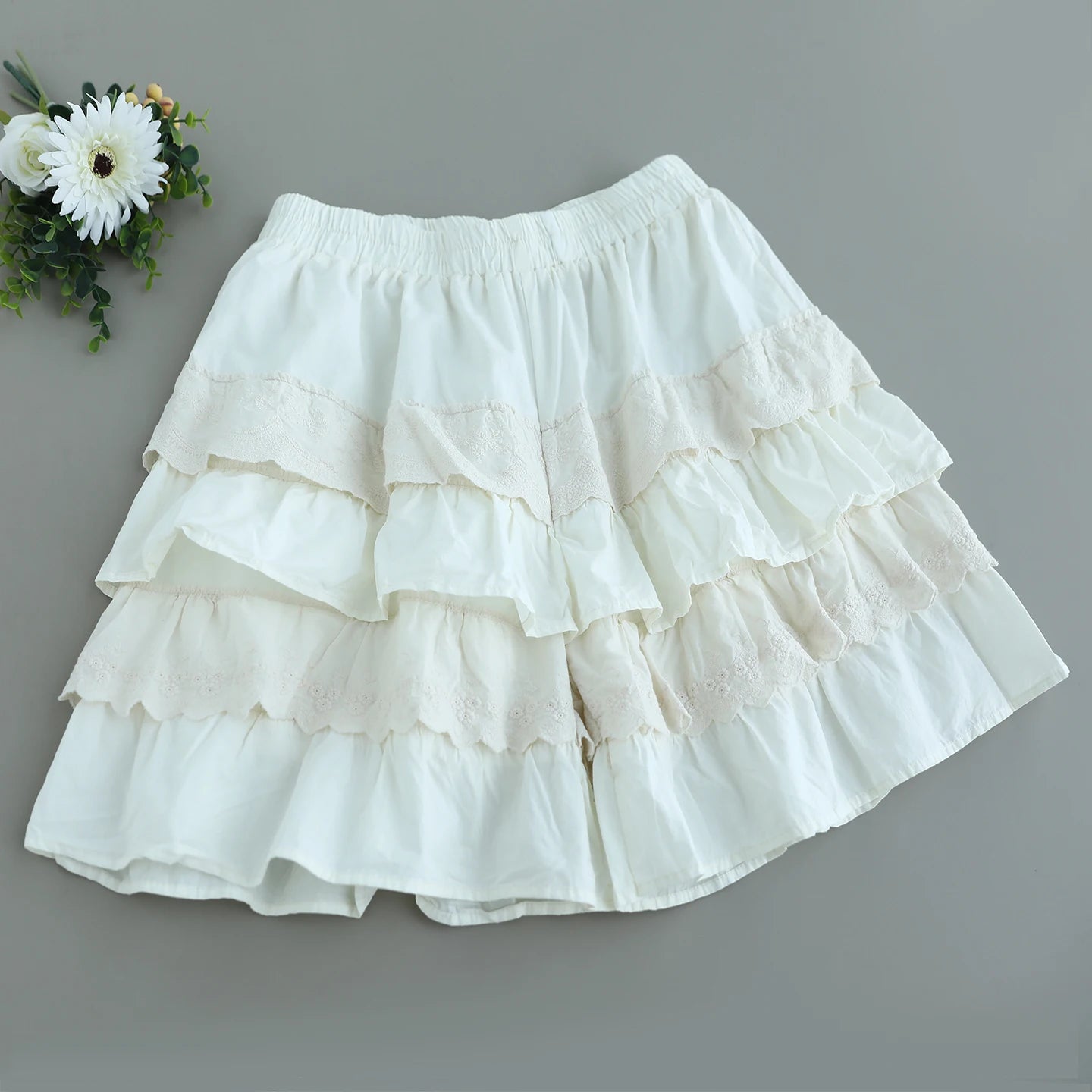 Cotton Ruffles Shorts