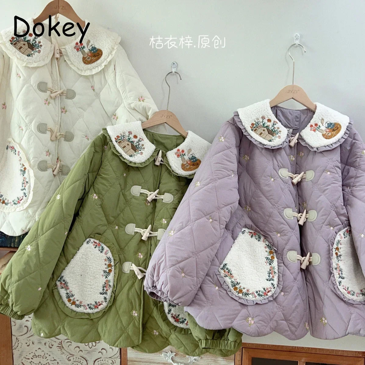 Embroidered Scalloped Coat
