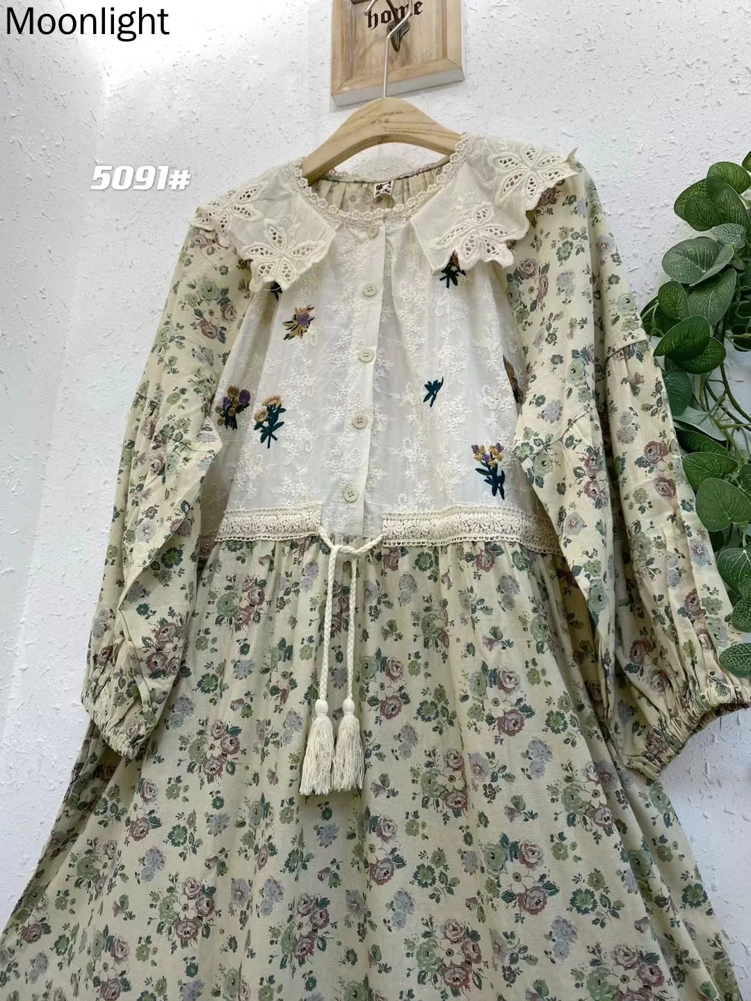 Vintage Flower Embroidered Dresses