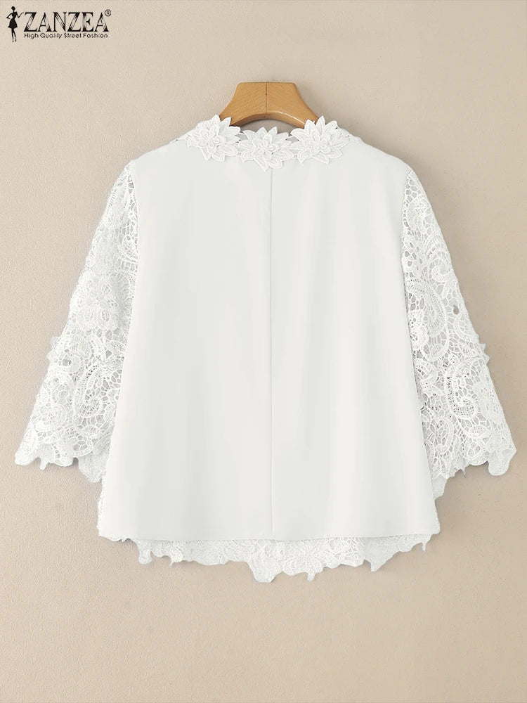 Lace Crochet Women Embroidered Blouse