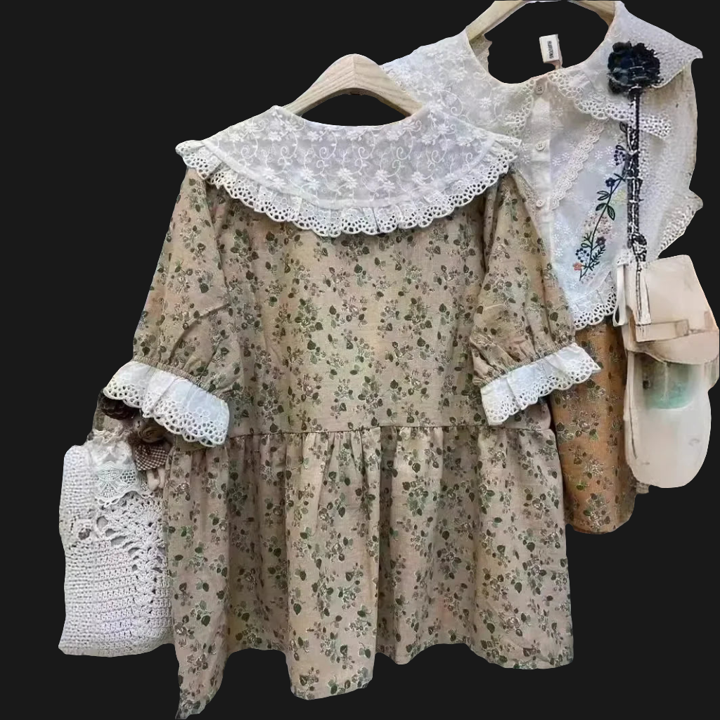 Flower Embroidery Blouse