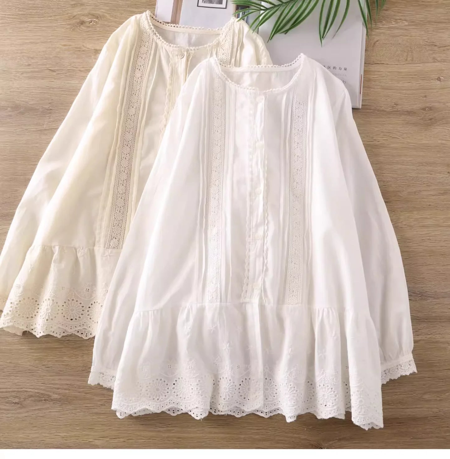 Embroidered Ruffled Blouse