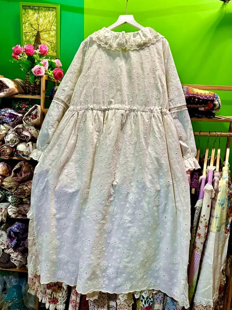 Shabby Chic White Evening Dress