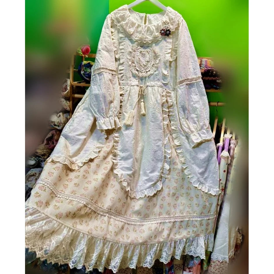 Shabby Chic White Evening Dress