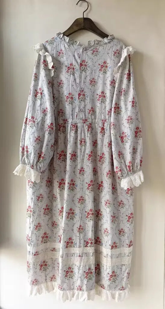 Sweet Floral Pullover Long Sleeved Dress