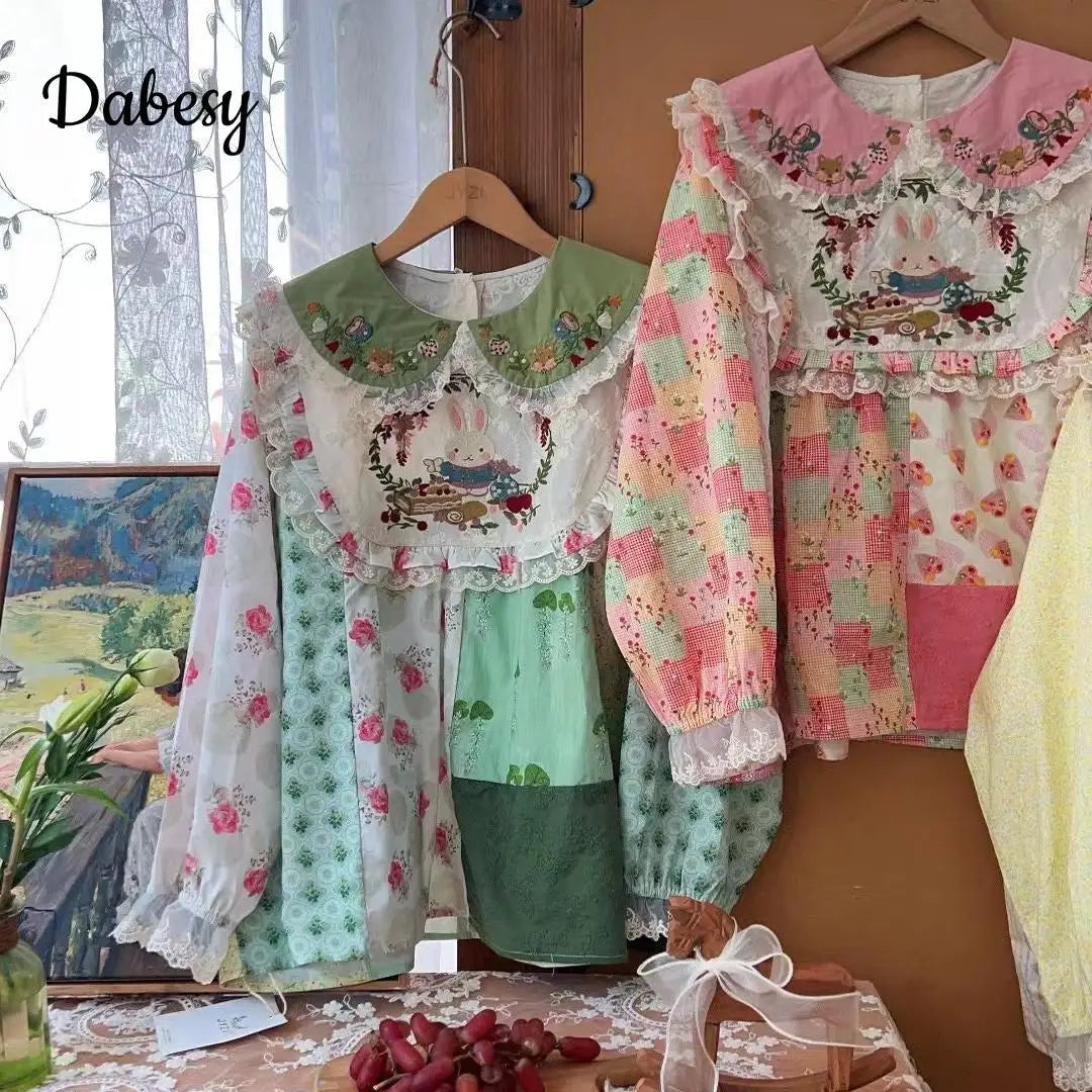 Vintage Patchwork Lace Blouses
