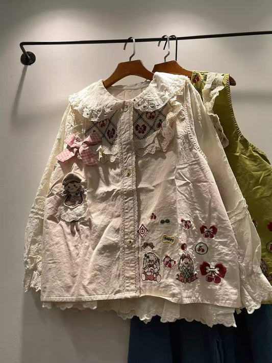 Embroidery Patchwork Vest