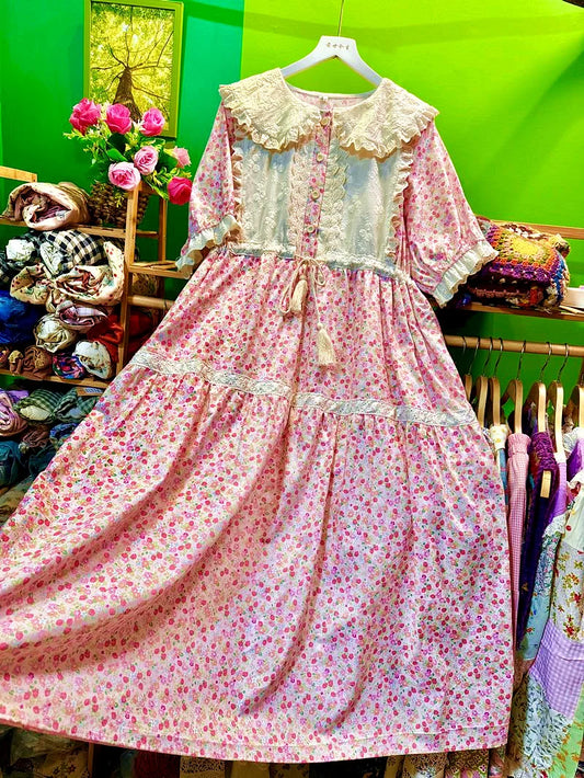 Lace Patchwork Victorian  Long Dress